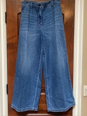 Saint Art Womens Amber Super Wide Leg Denim Trouser in Sz M NWT